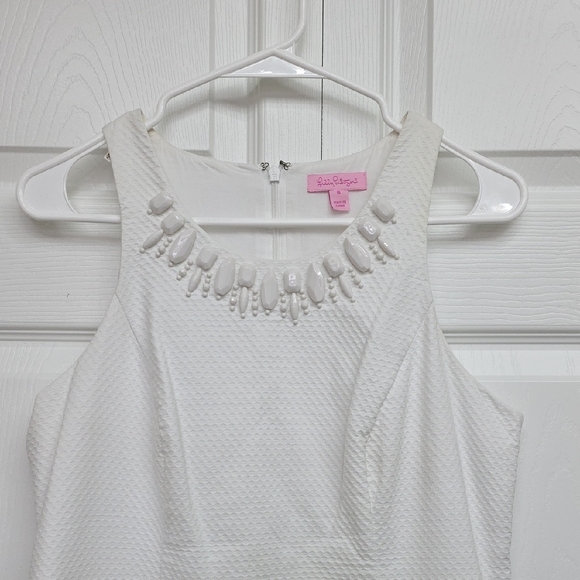 Lilly Pulitzer White Dress with Colorful Stripes - Picture 2 of 9